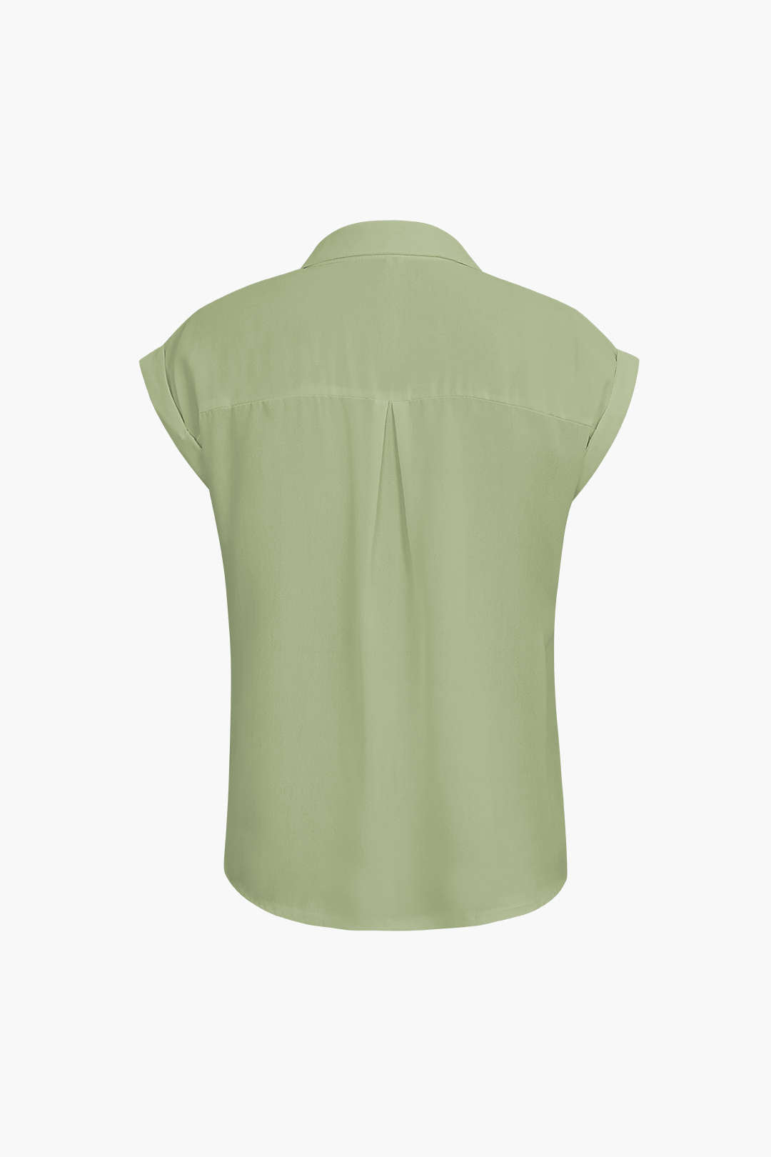 Basic Rolled Cuff Knotted Hem Shirt Dreamardi