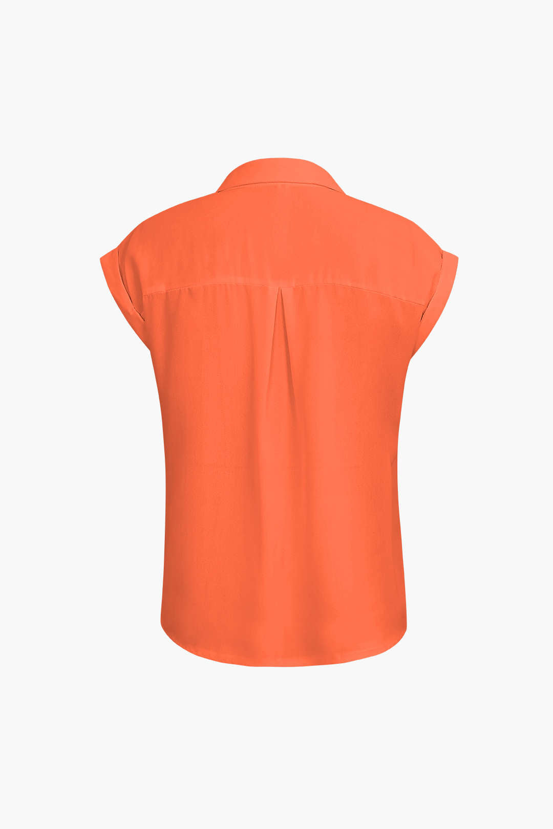 Basic Rolled Cuff Knotted Hem Shirt Dreamardi