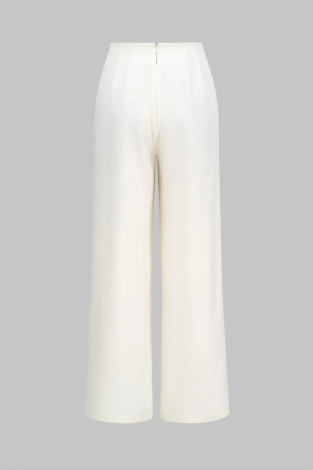 Zipper Detail High Waist Trousers Dreamardi