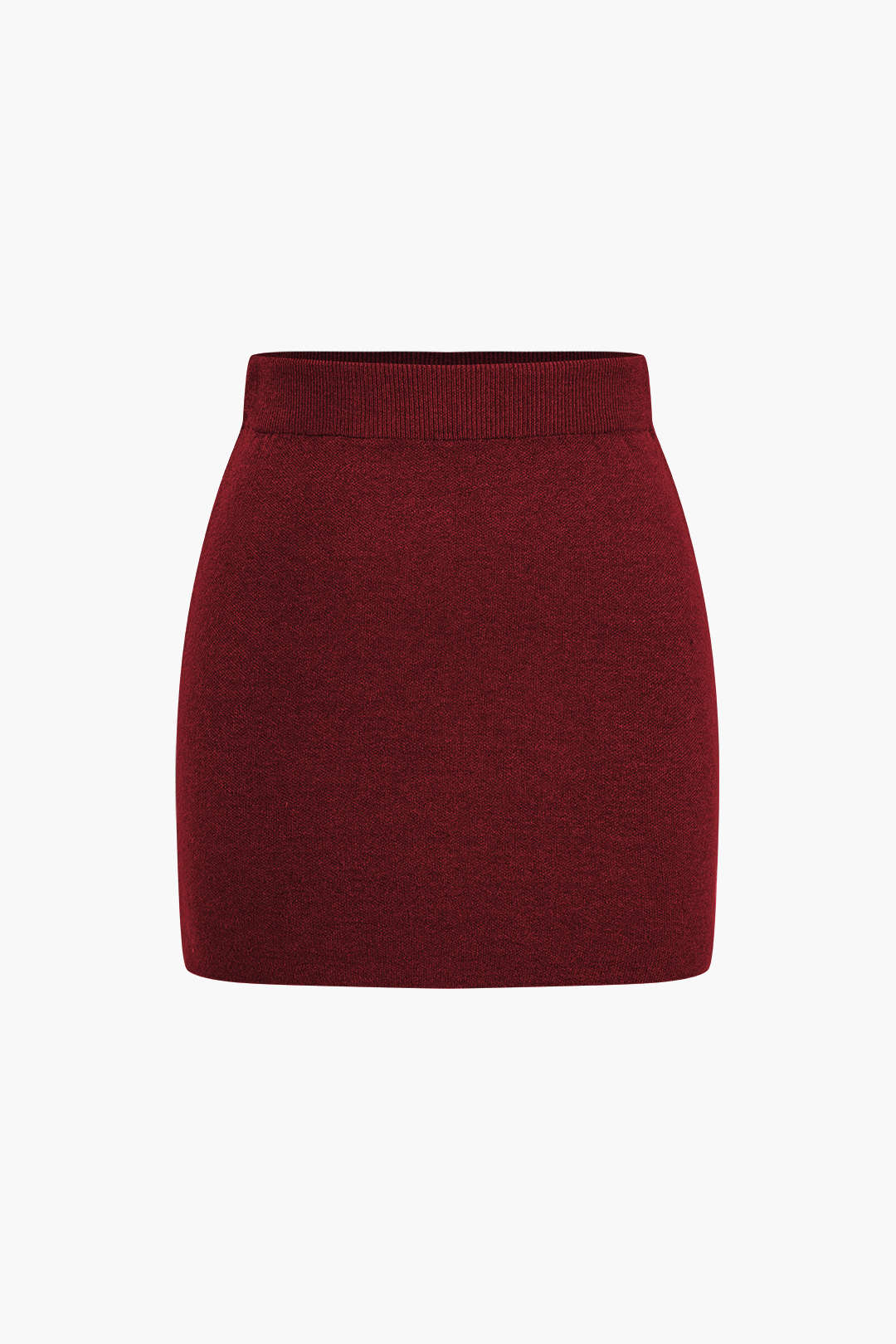 Basic Solid Knit Mini Skirt Dreamardi
