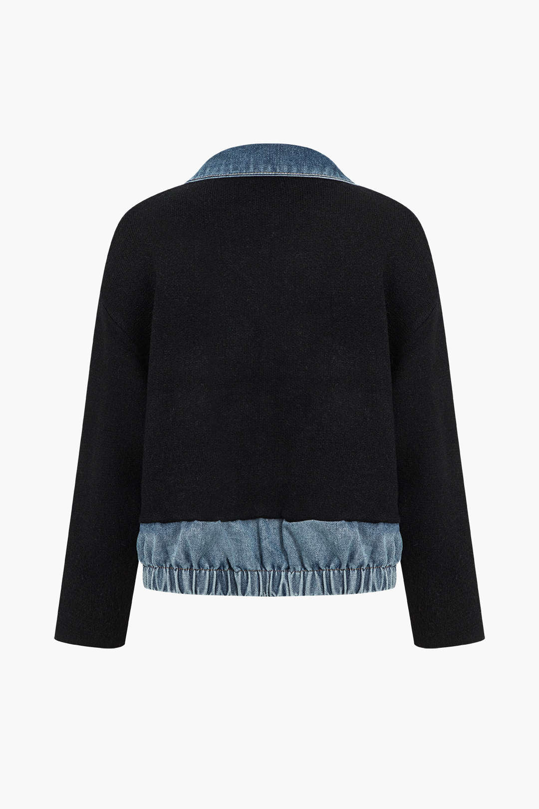 Denim Patchwork Pocket Sweater Cardigan Dreamardi