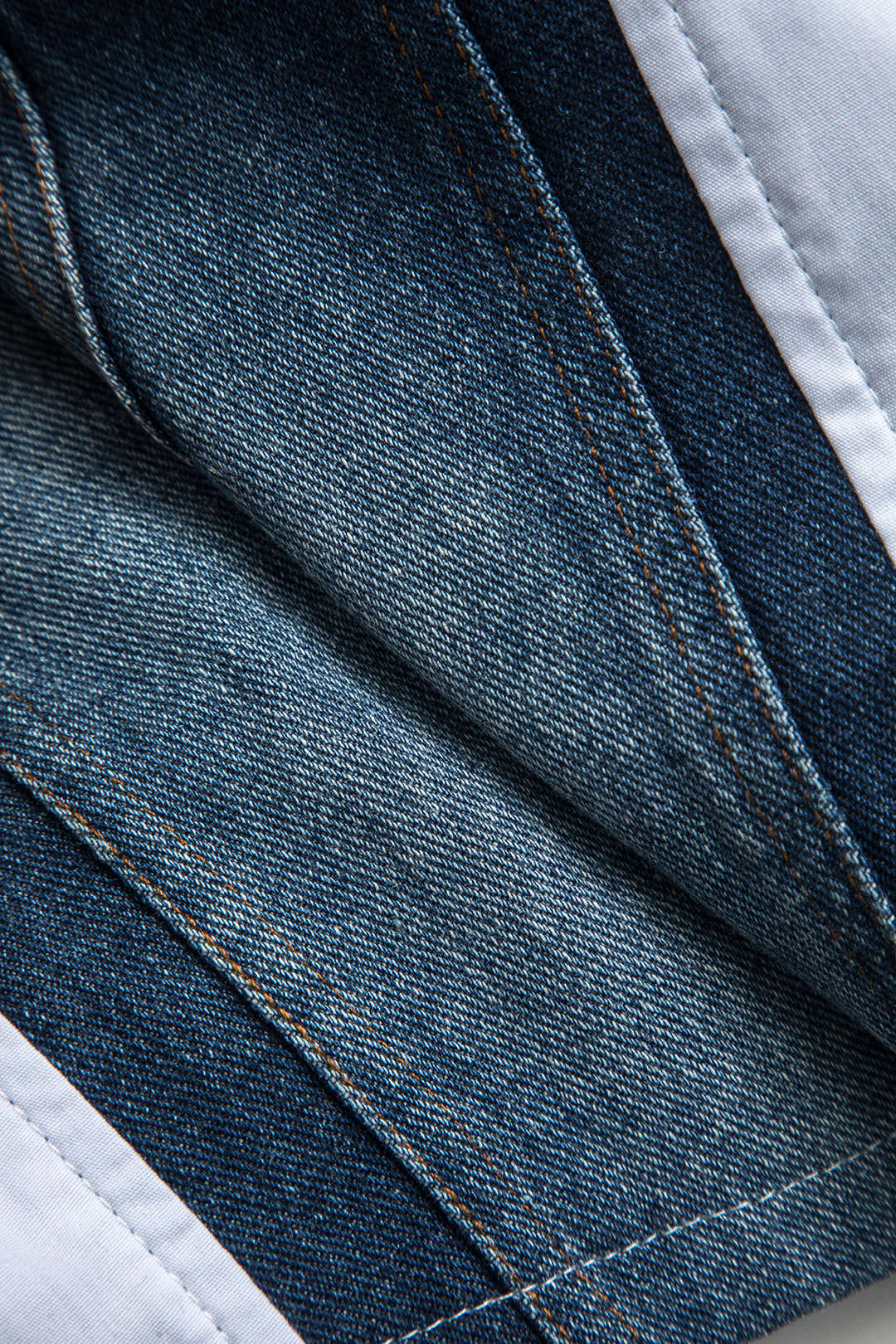 Denim Patchwork Bell Sleeves Long-Sleeve Shirt Dreamardi