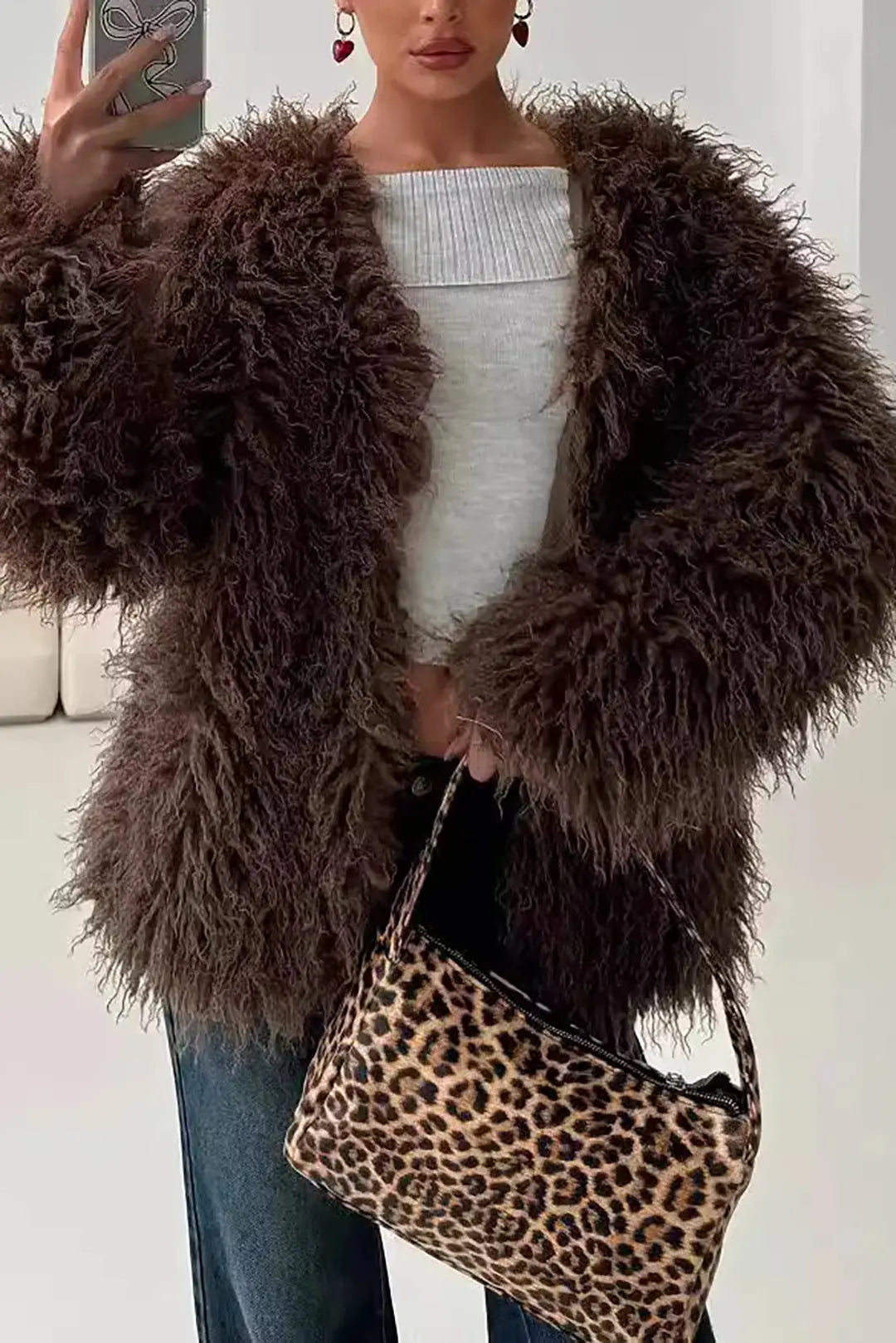 Caroline - Stylish Solid Fringe Woman's Coat Dreamardi