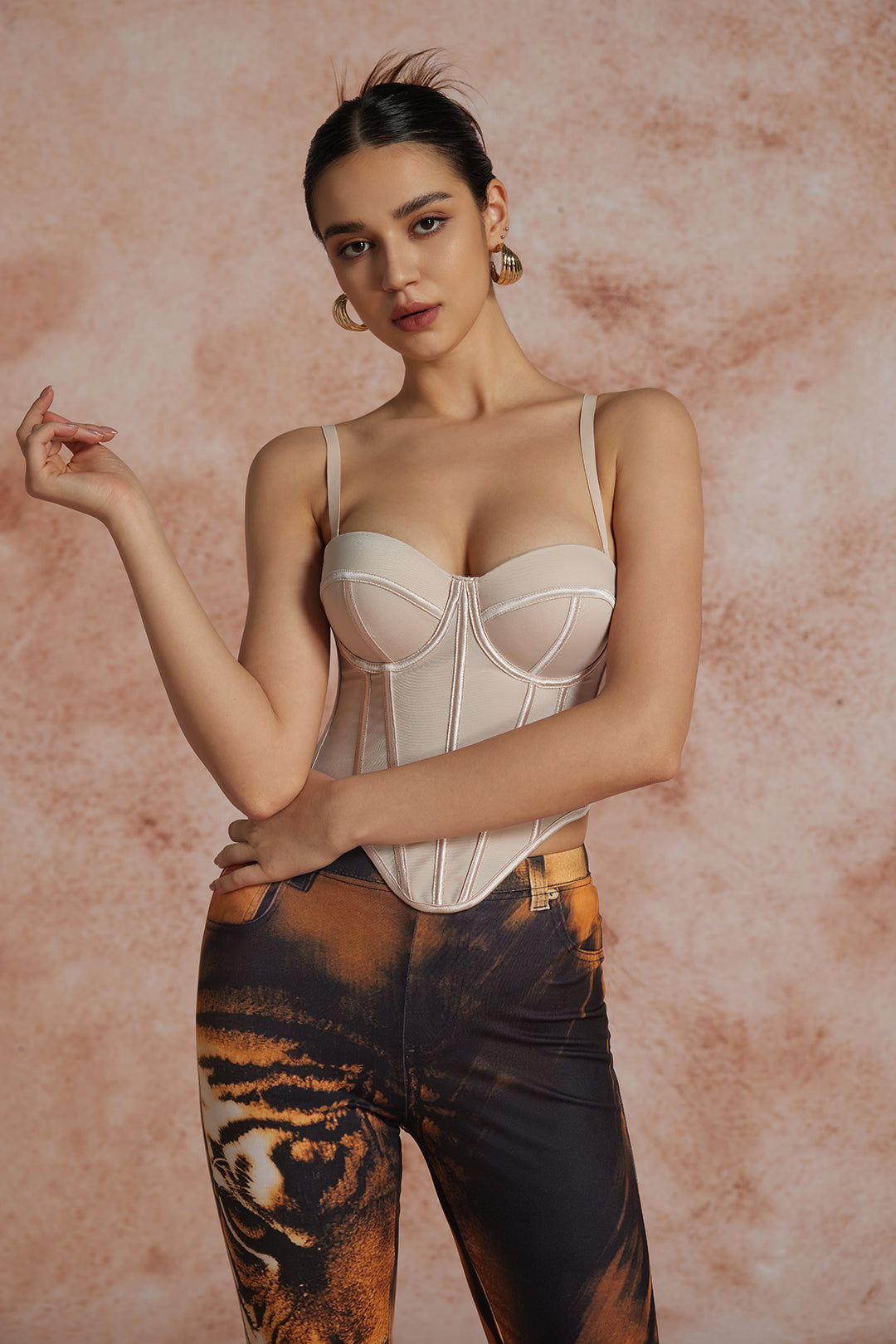 Tiger Print High Waist Trousers Dreamardi
