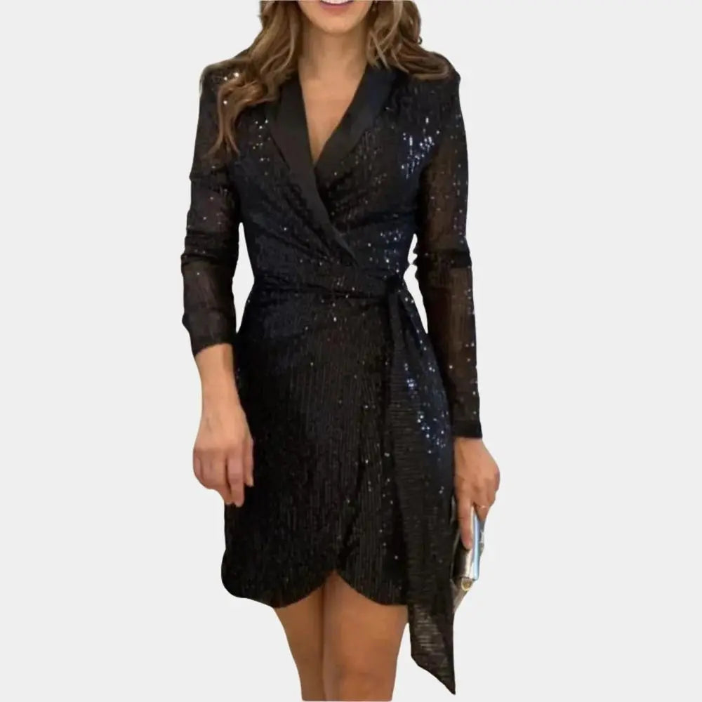 Elegante damesblazerjurk met ceintuur Dreamardi