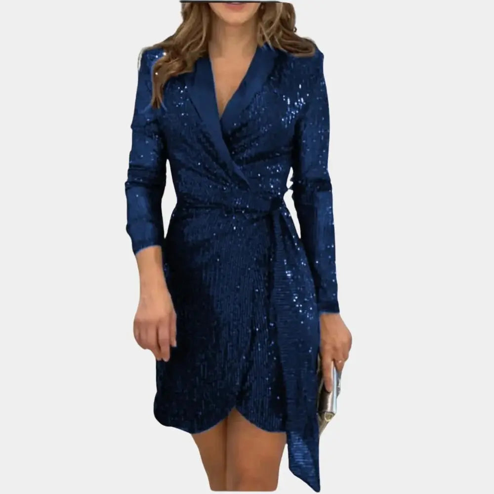 Elegante damesblazerjurk met ceintuur Dreamardi