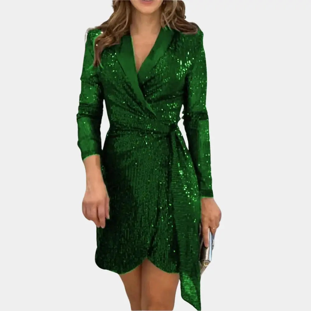 Elegante damesblazerjurk met ceintuur Dreamardi