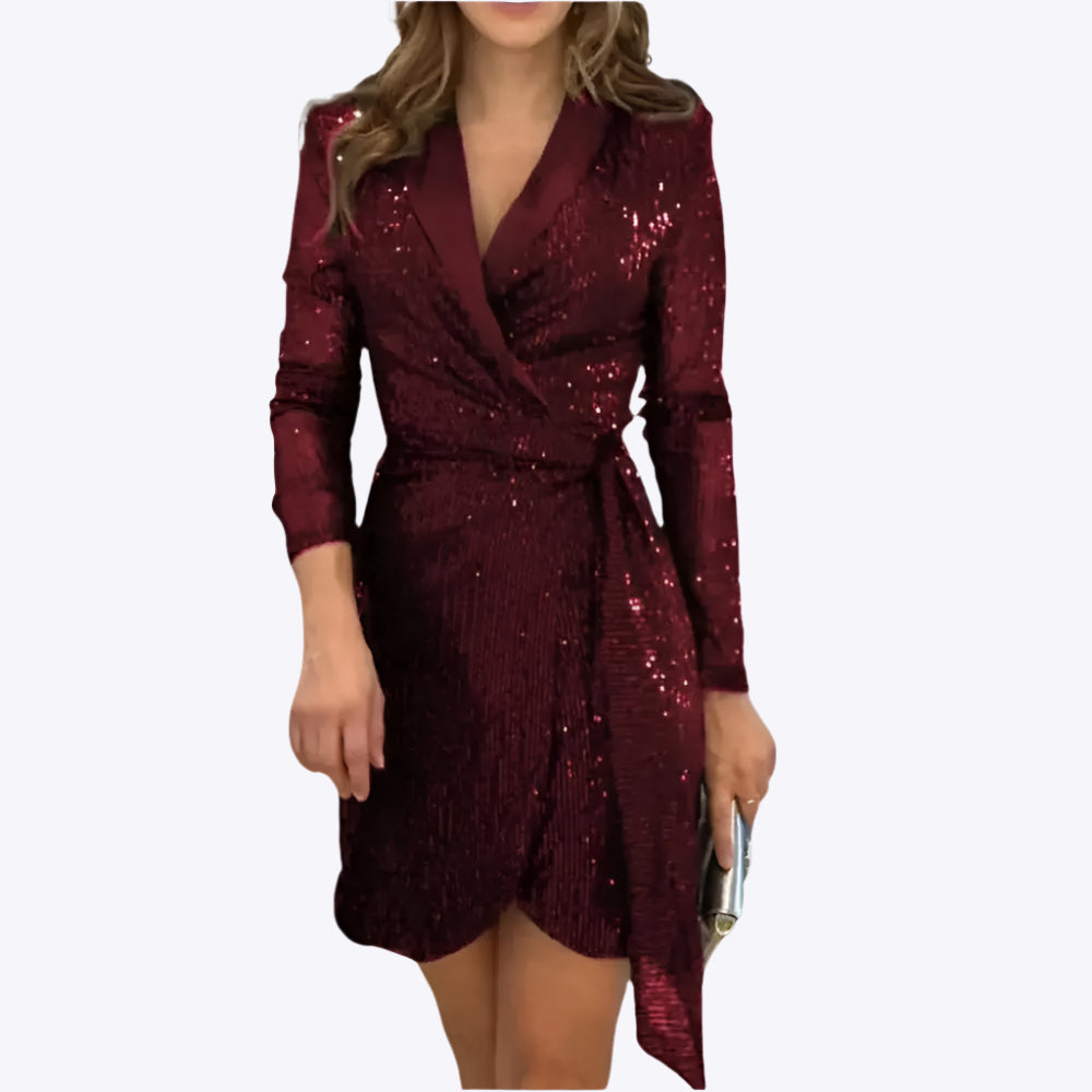 Elegante damesblazerjurk met ceintuur Dreamardi