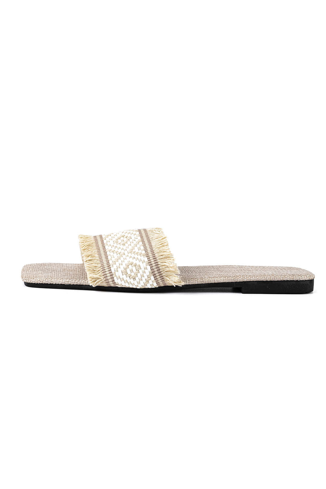 Fringed Weave Beach Slides Dreamardi