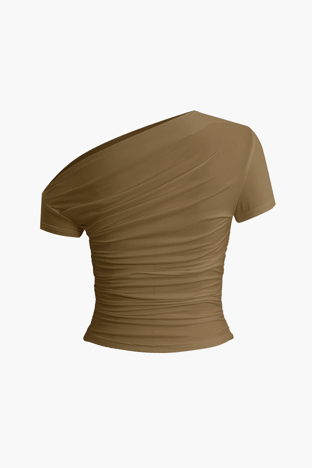 Basic Asymmetrical Ruched T-shirt Dreamardi