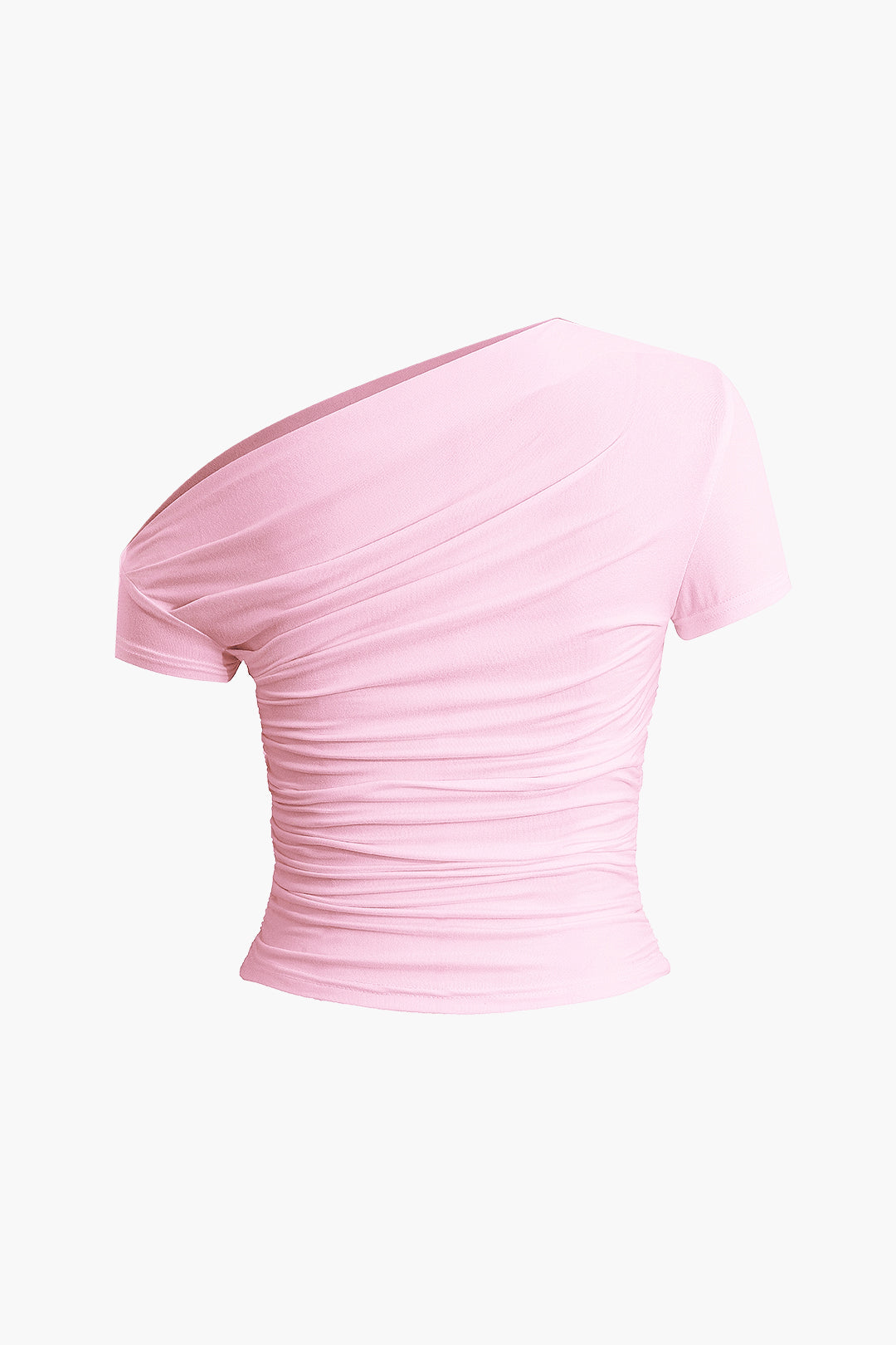 Basic Asymmetrical Ruched T-shirt Dreamardi