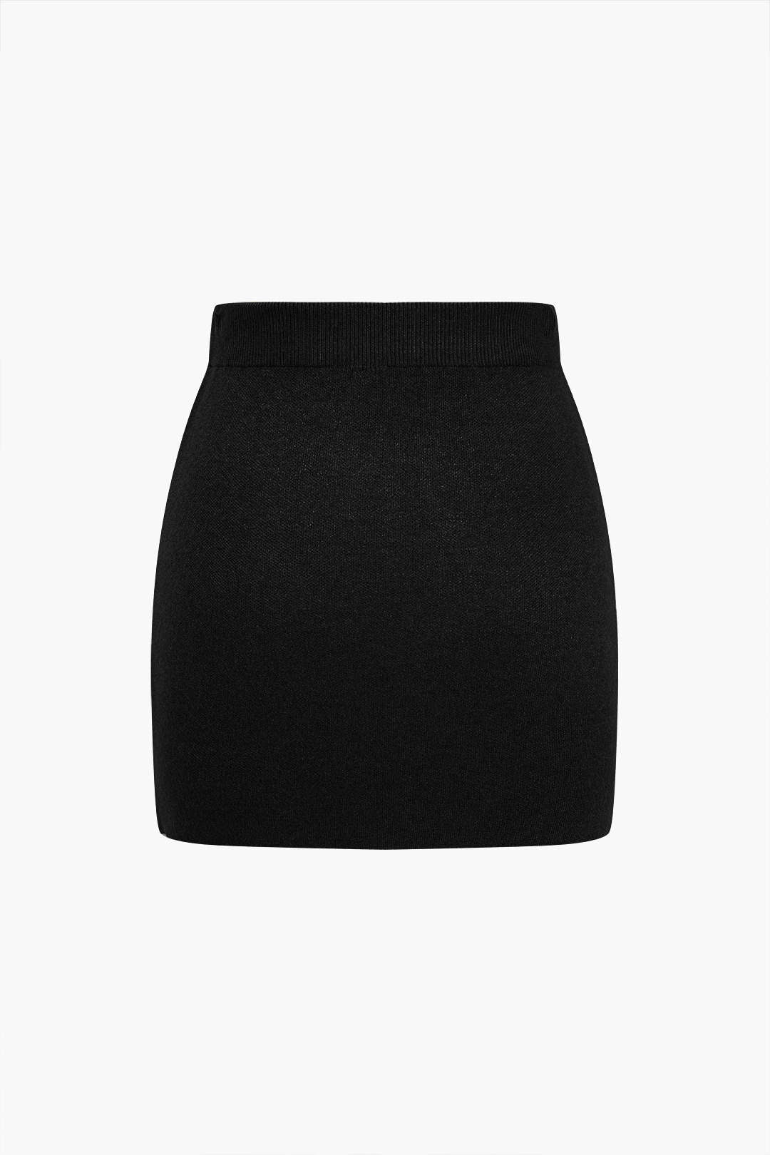 Basic Solid Knit Mini Skirt Dreamardi