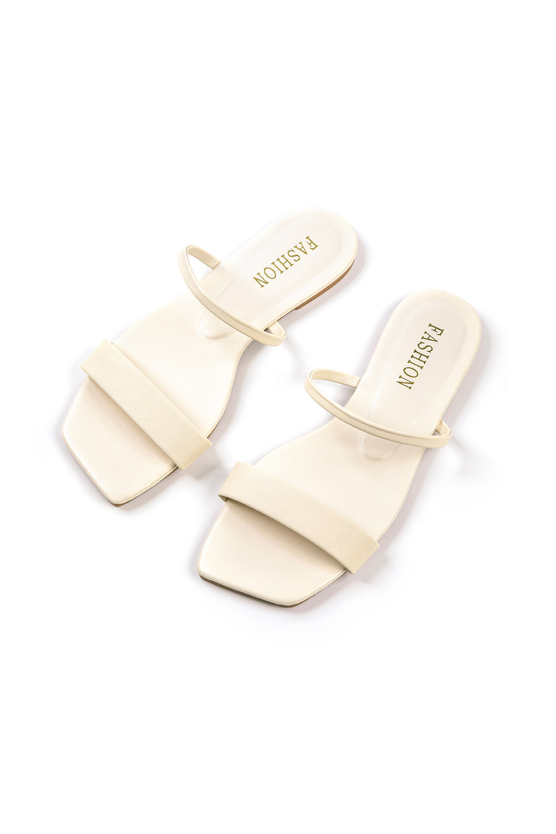Basic Square Toe Flat Slide Sandals Dreamardi