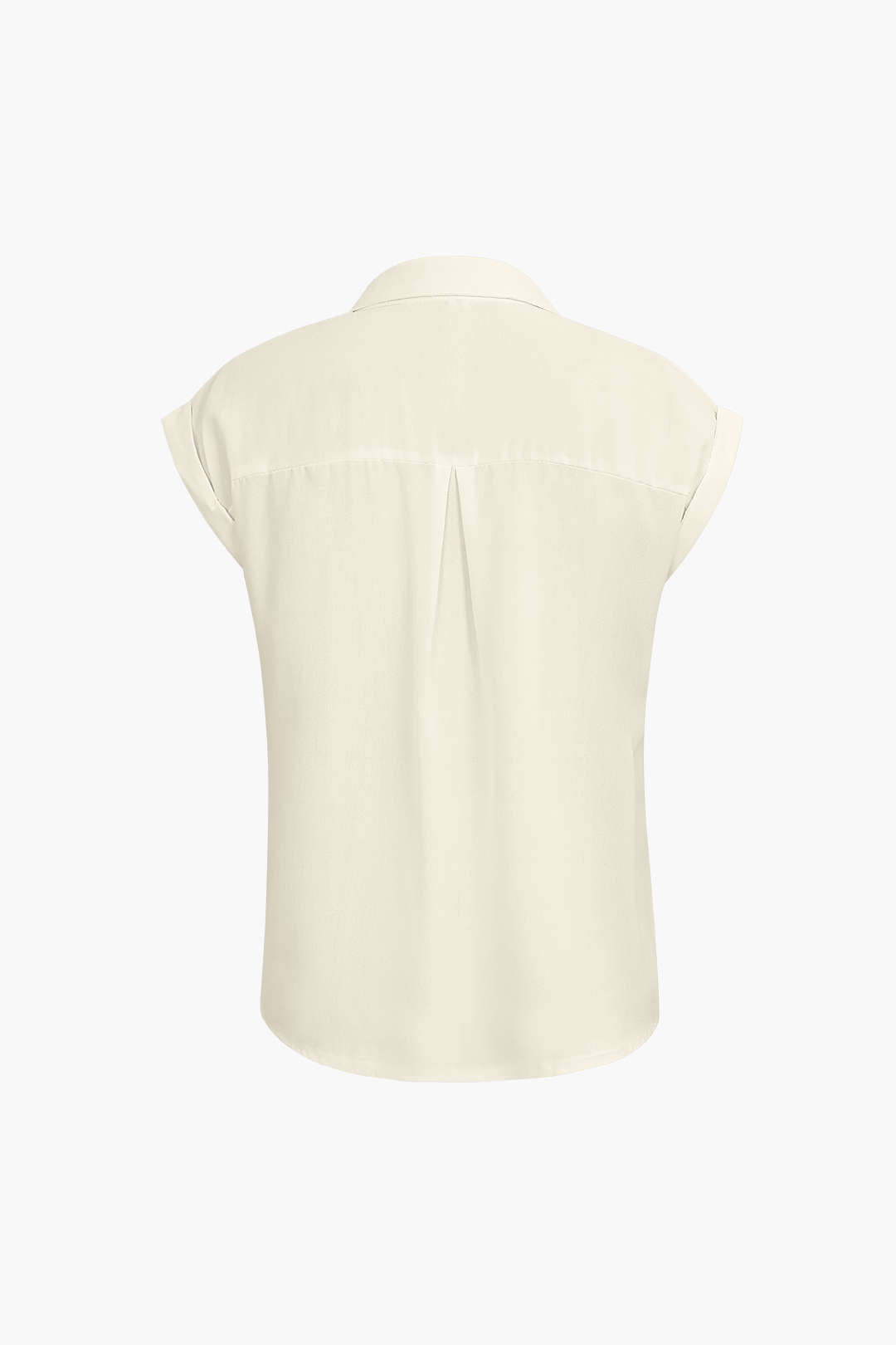 Basic Rolled Cuff Knotted Hem Shirt Dreamardi