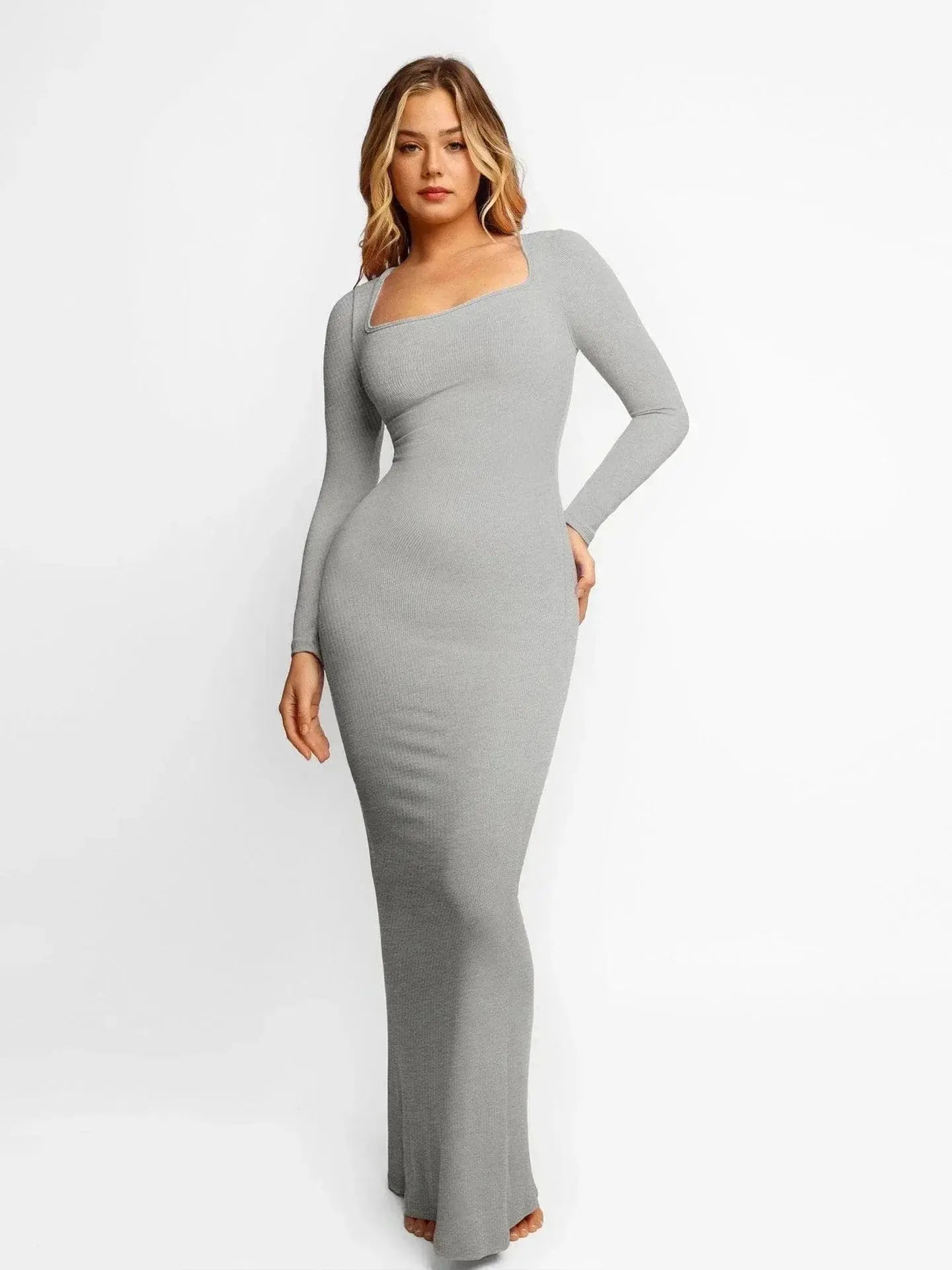 Long Sleeve Shapewear Jurk voor Volledige Ondersteuning Dreamardi