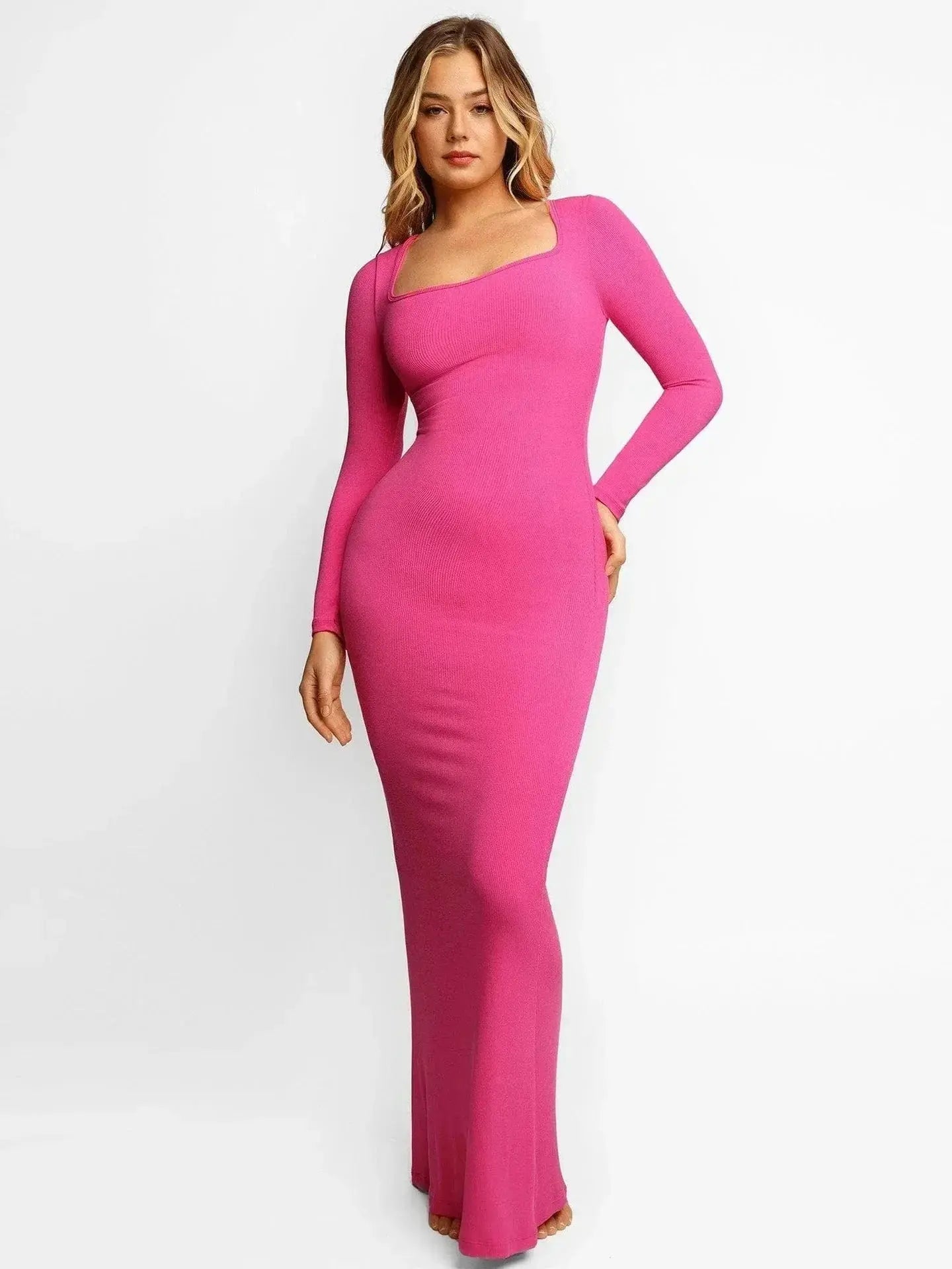 Long Sleeve Shapewear Jurk voor Volledige Ondersteuning Dreamardi