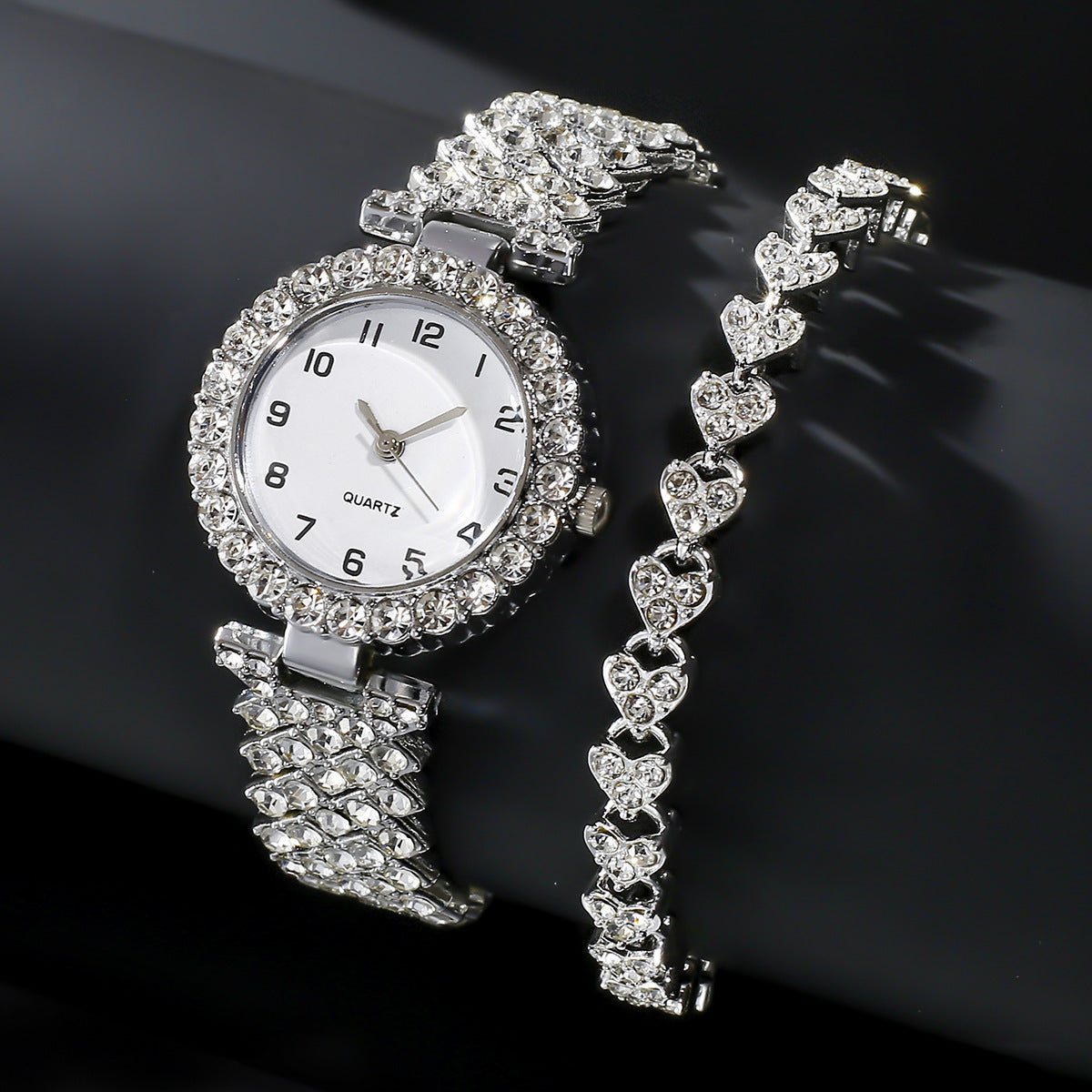 Fashion Jewelry Numbers Diamond Women's Watch Bracelet Dreamardi