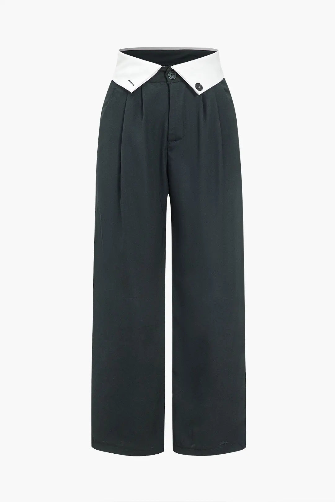 Camille - Contrast High Waist Woman's Wide Leg Trousers Dreamardi