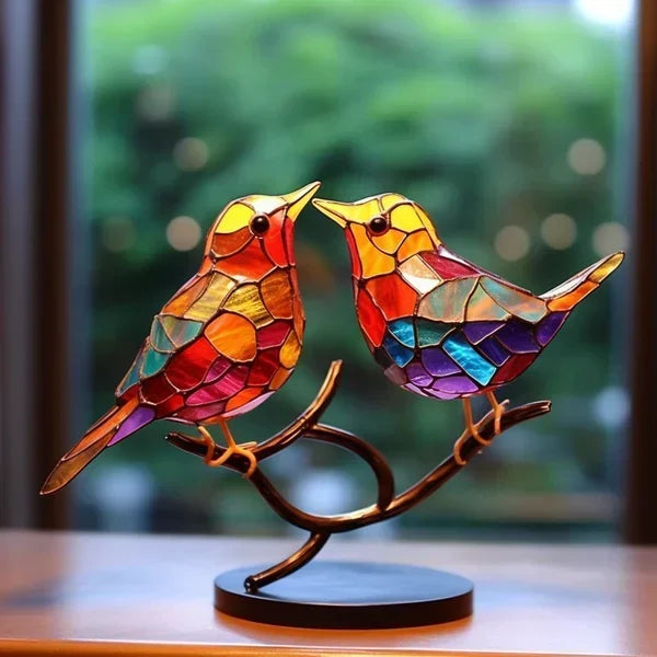 GlowBird - Vibrant Colorful Glass Decorative Bird