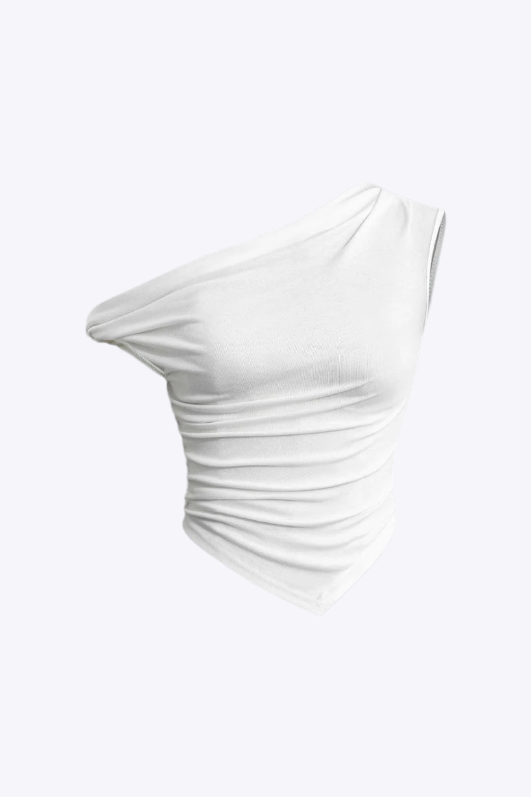 Basic Asymmetrical Twist Ruched T-shirt Dreamardi