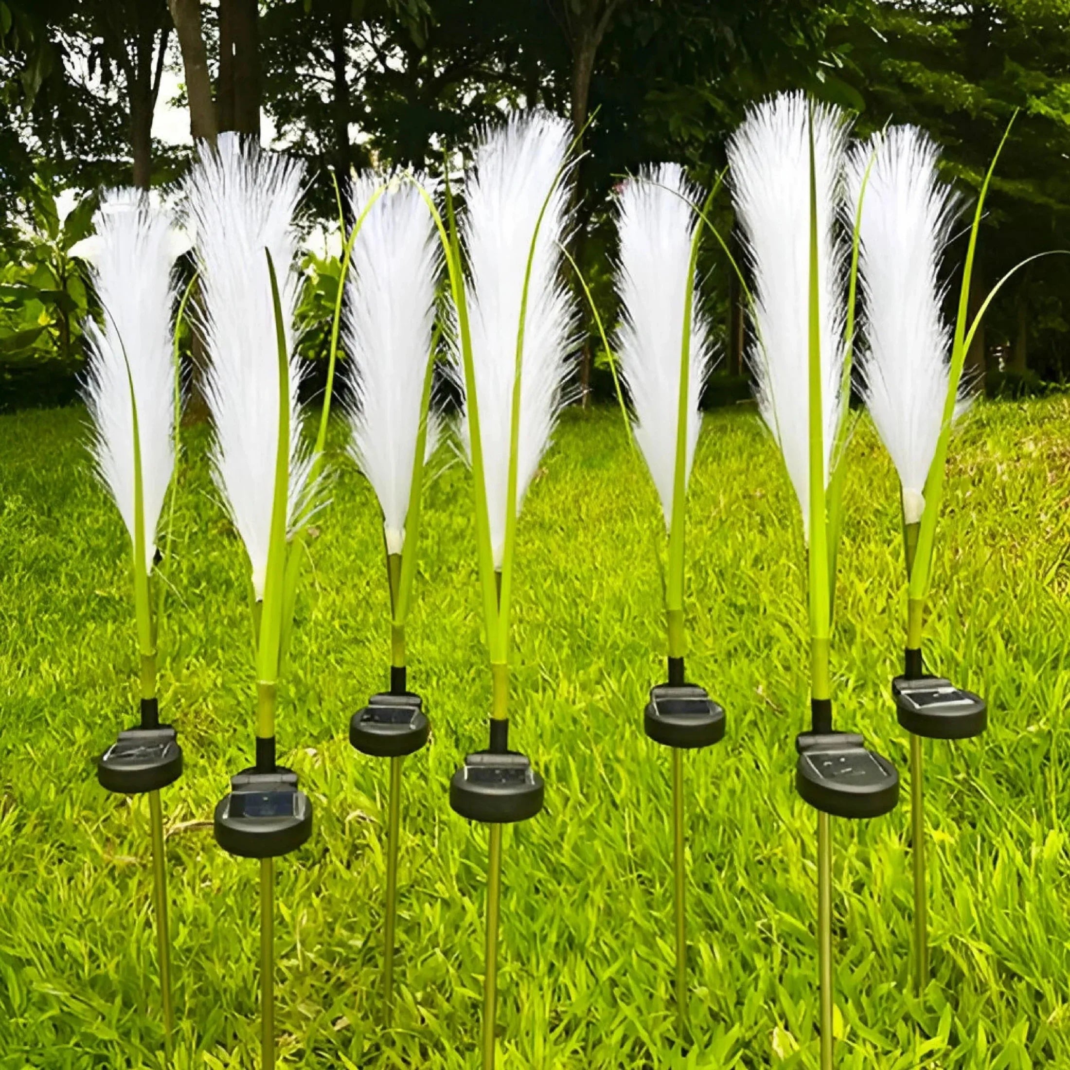 FeathGlow - Timeless Solar Ambiance Solar Reed Lamp