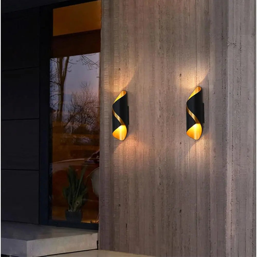 TwistGlow - Sleek Weatherproof Glow Outdoor LED Wall Lamp