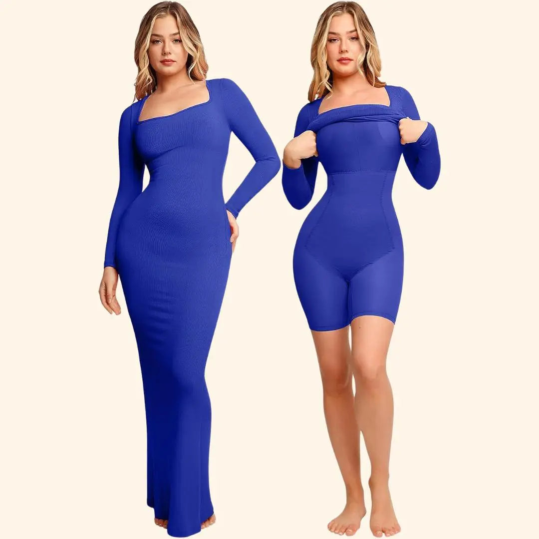 2 in 1 Long sleeve shapewear jurk Dreamardi