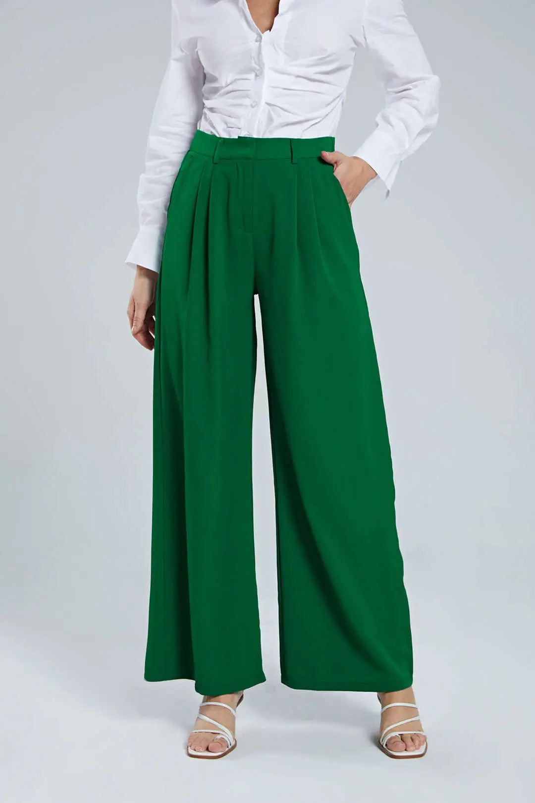 Charlene - Basic Wide Leg Design Woman's Suit Pants Dreamardi