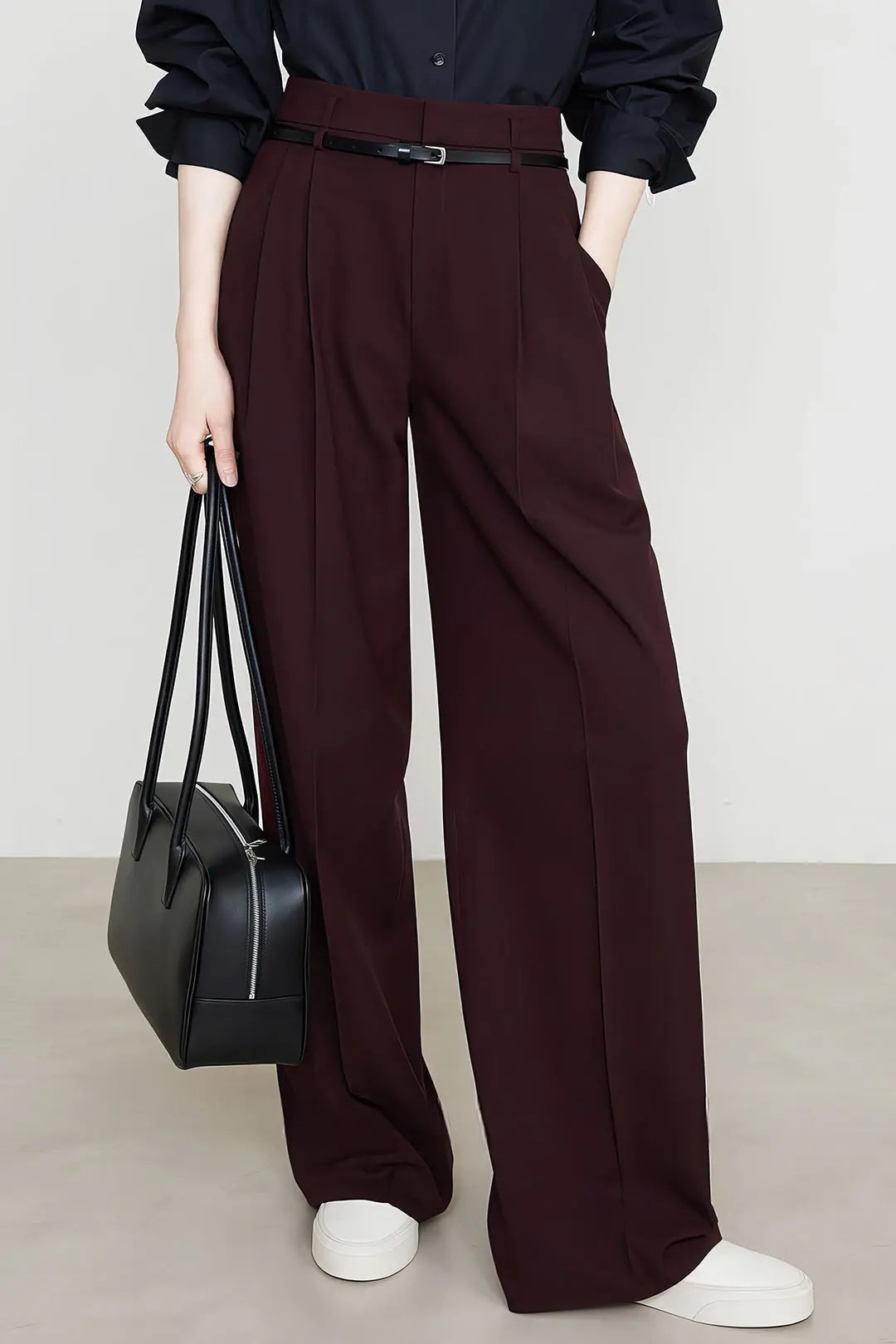 Carrie  - Solid Wide Leg Woman's Casual Pants Dreamardi