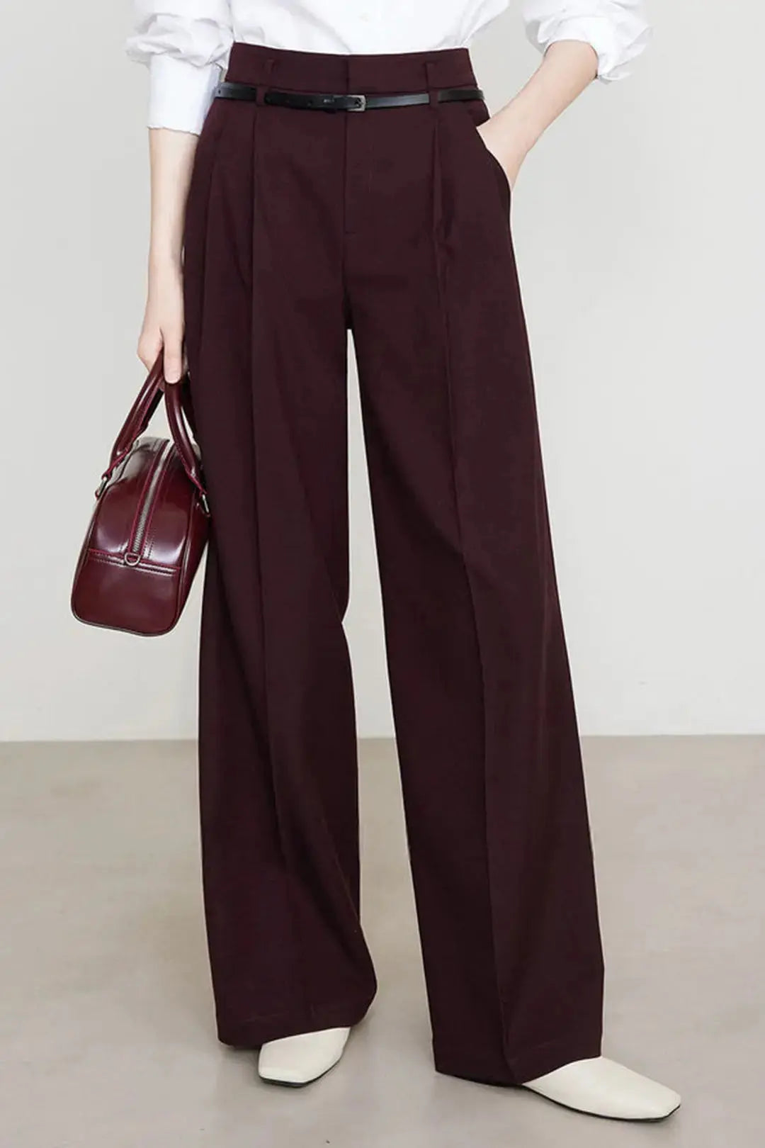 Carrie  - Solid Wide Leg Woman's Casual Pants Dreamardi