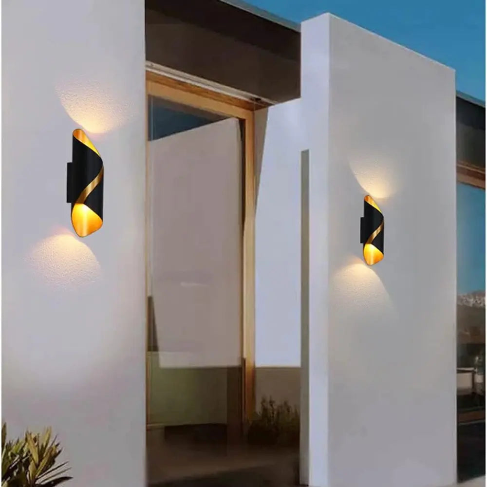 TwistGlow - Sleek Weatherproof Glow Outdoor LED Wall Lamp