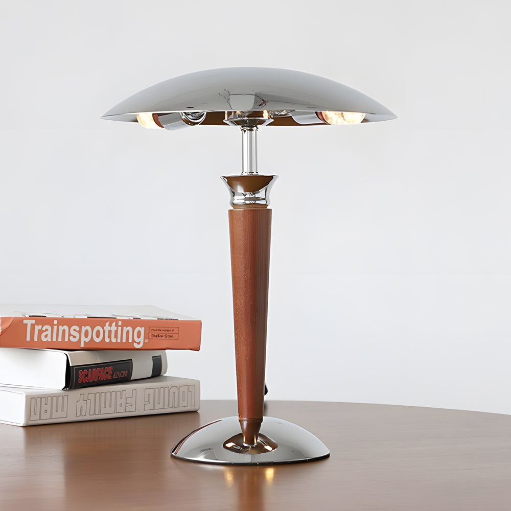 Metalux - Modern Chrome Base Table Lamp