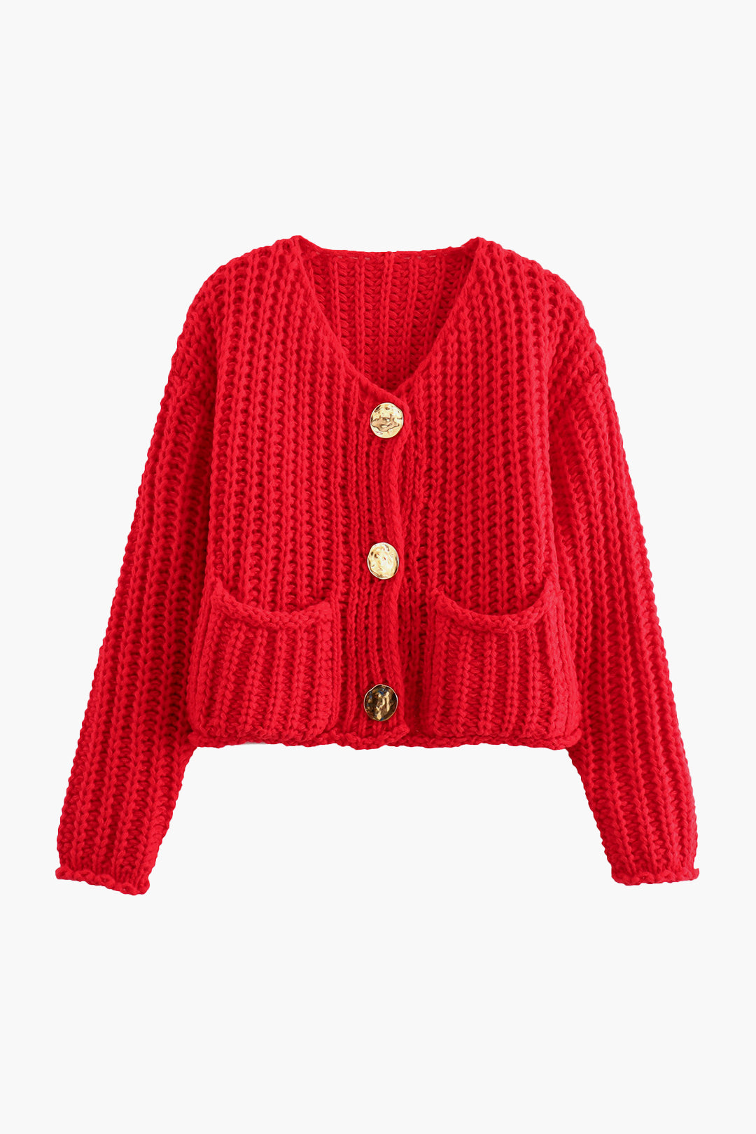 Knit Button Pocket Cardigan Dreamardi