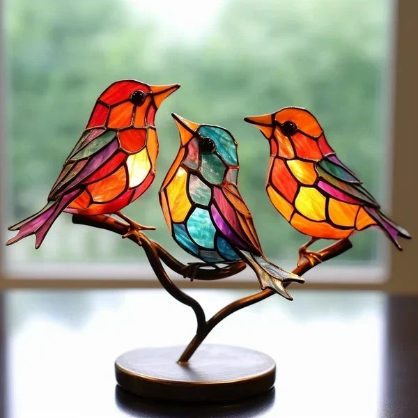 GlowBird - Vibrant Colorful Glass Decorative Bird