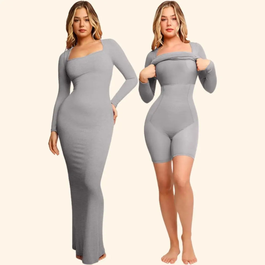 2 in 1 Long sleeve shapewear jurk Dreamardi