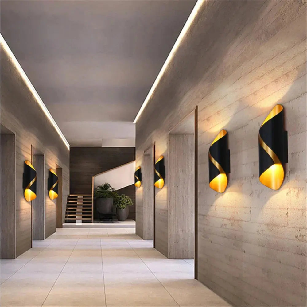 TwistGlow - Sleek Weatherproof Glow Outdoor LED Wall Lamp