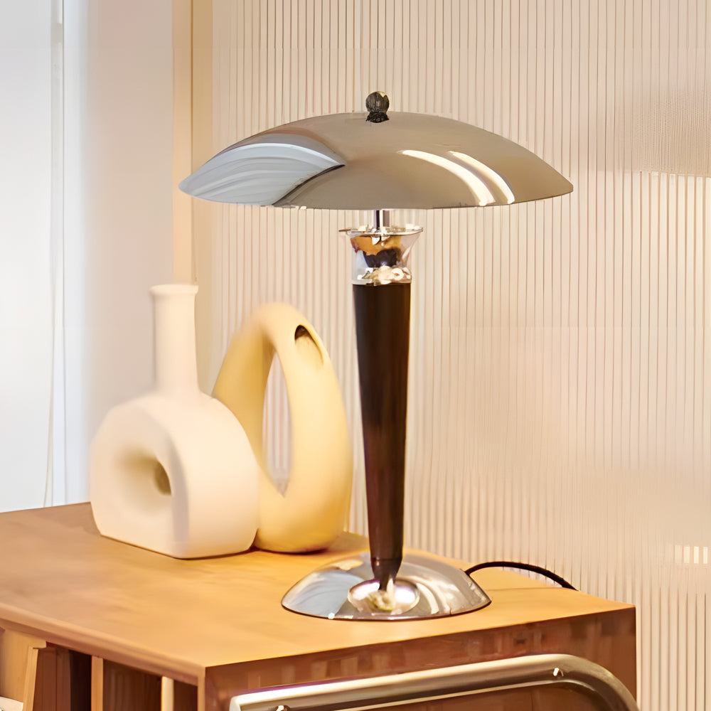 Metalux - Modern Chrome Base Table Lamp