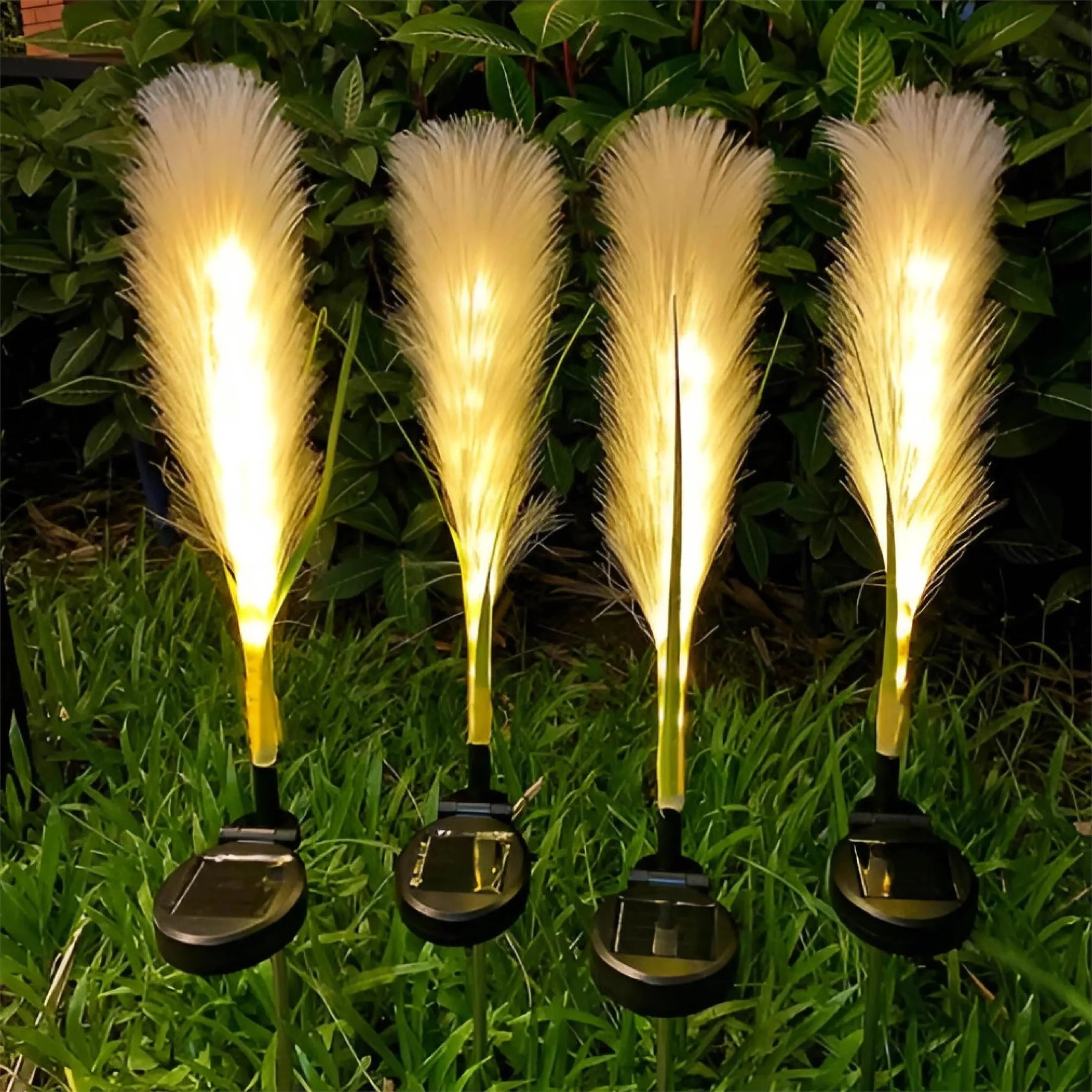 FeathGlow - Timeless Solar Ambiance Solar Reed Lamp