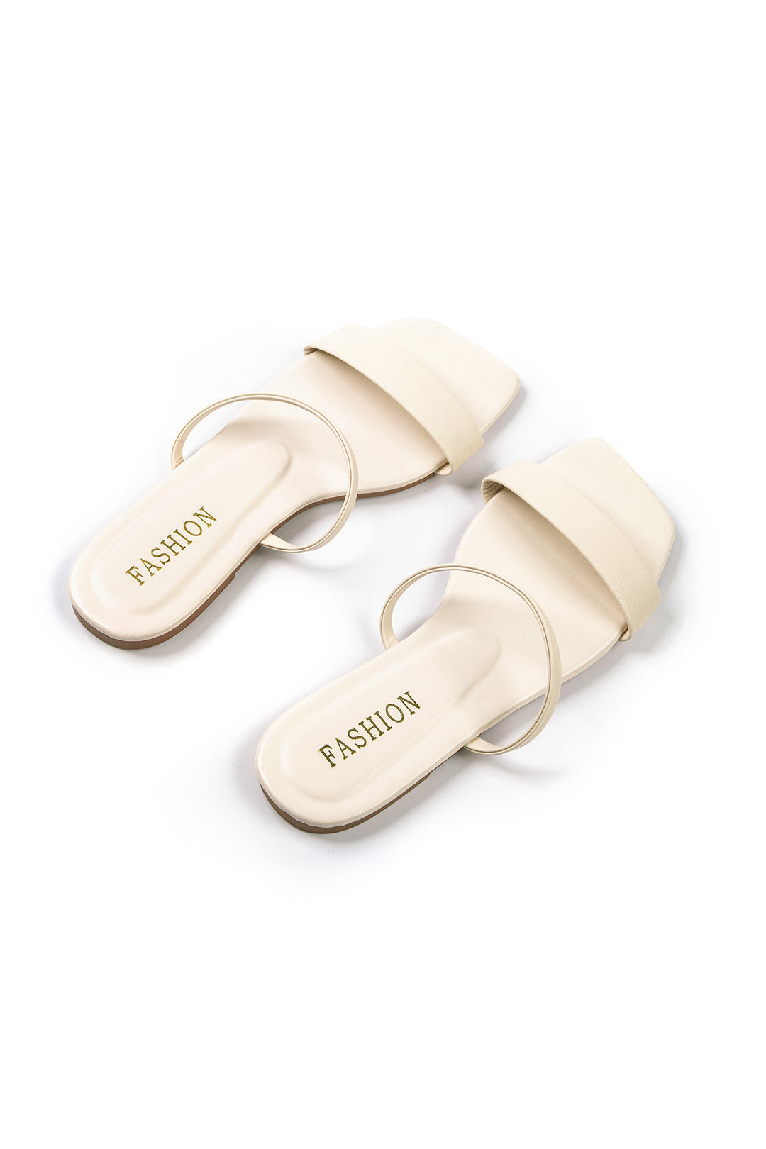 Basic Square Toe Flat Slide Sandals Dreamardi