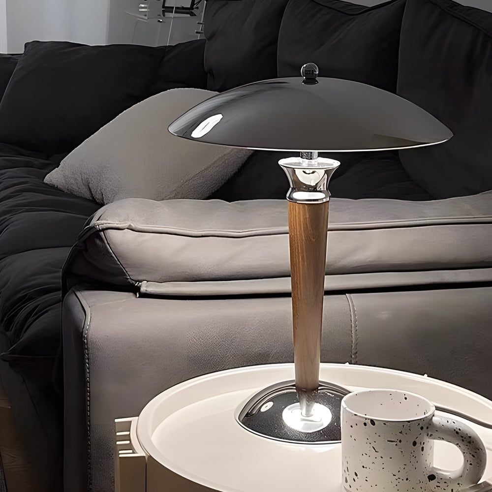 Metalux - Modern Chrome Base Table Lamp