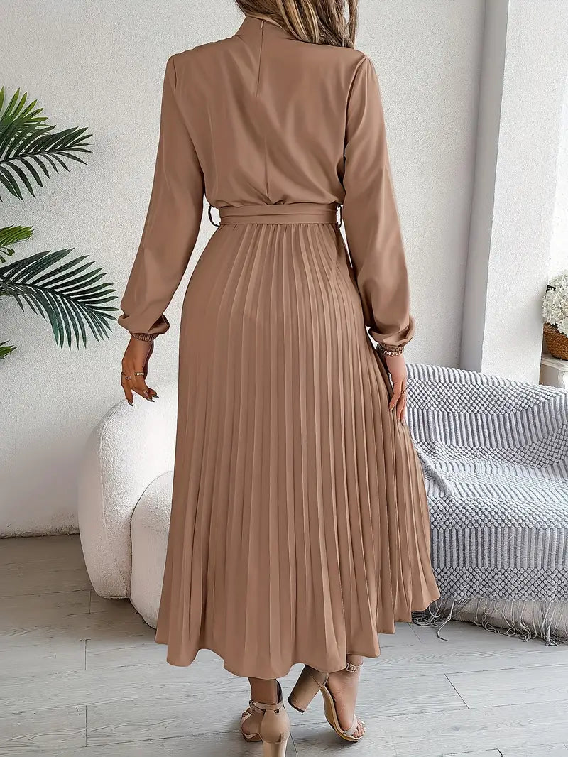 Miranda – Elegant Stand-Up Collar Women's Dress