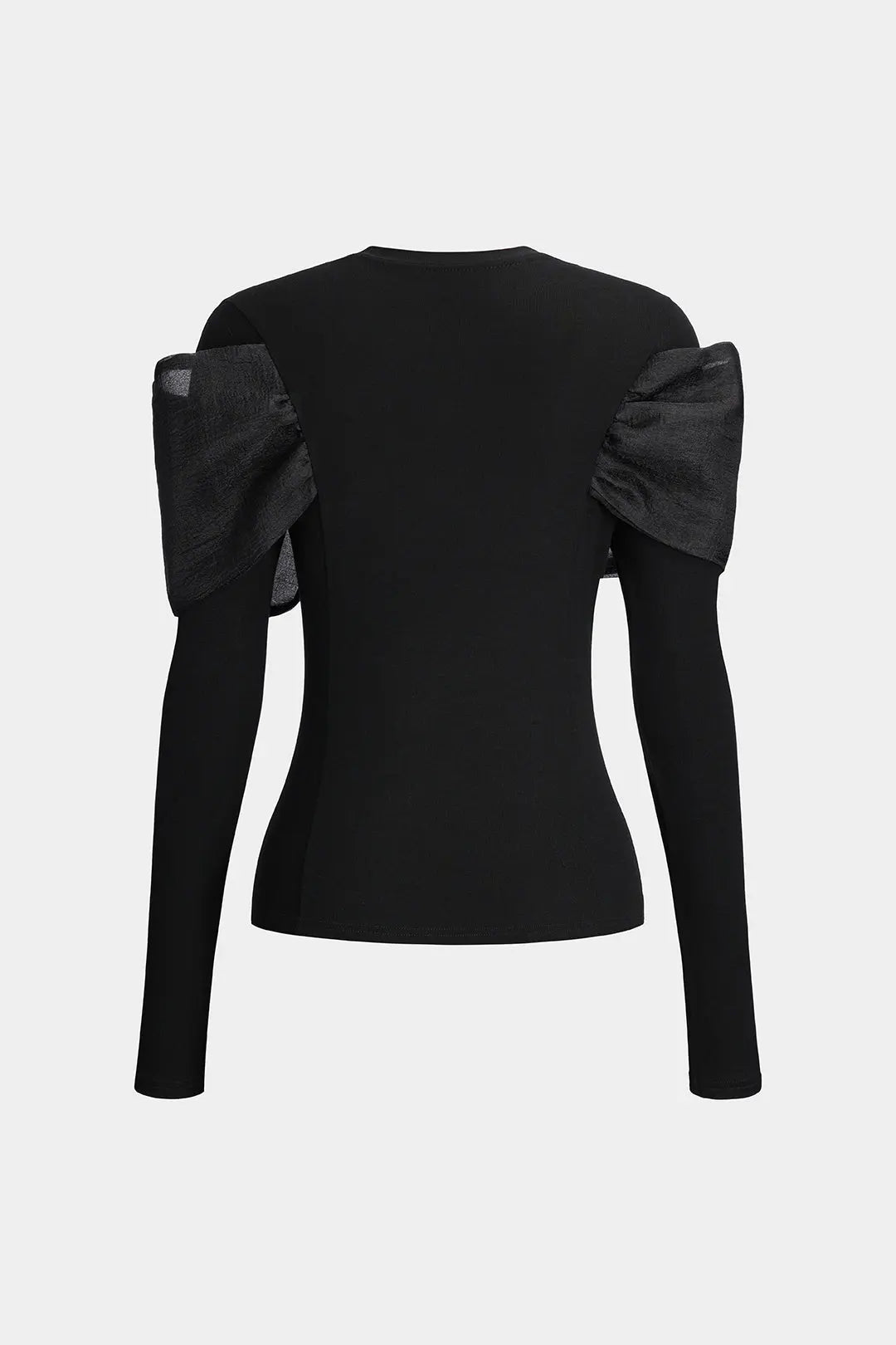 Bow Round Neck Long-Sleeve Top Dreamardi