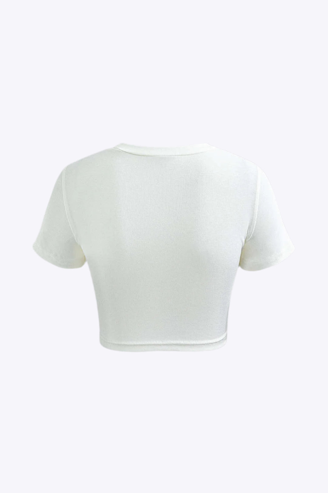 Basic Twist Hem Crop T-shirt Dreamardi