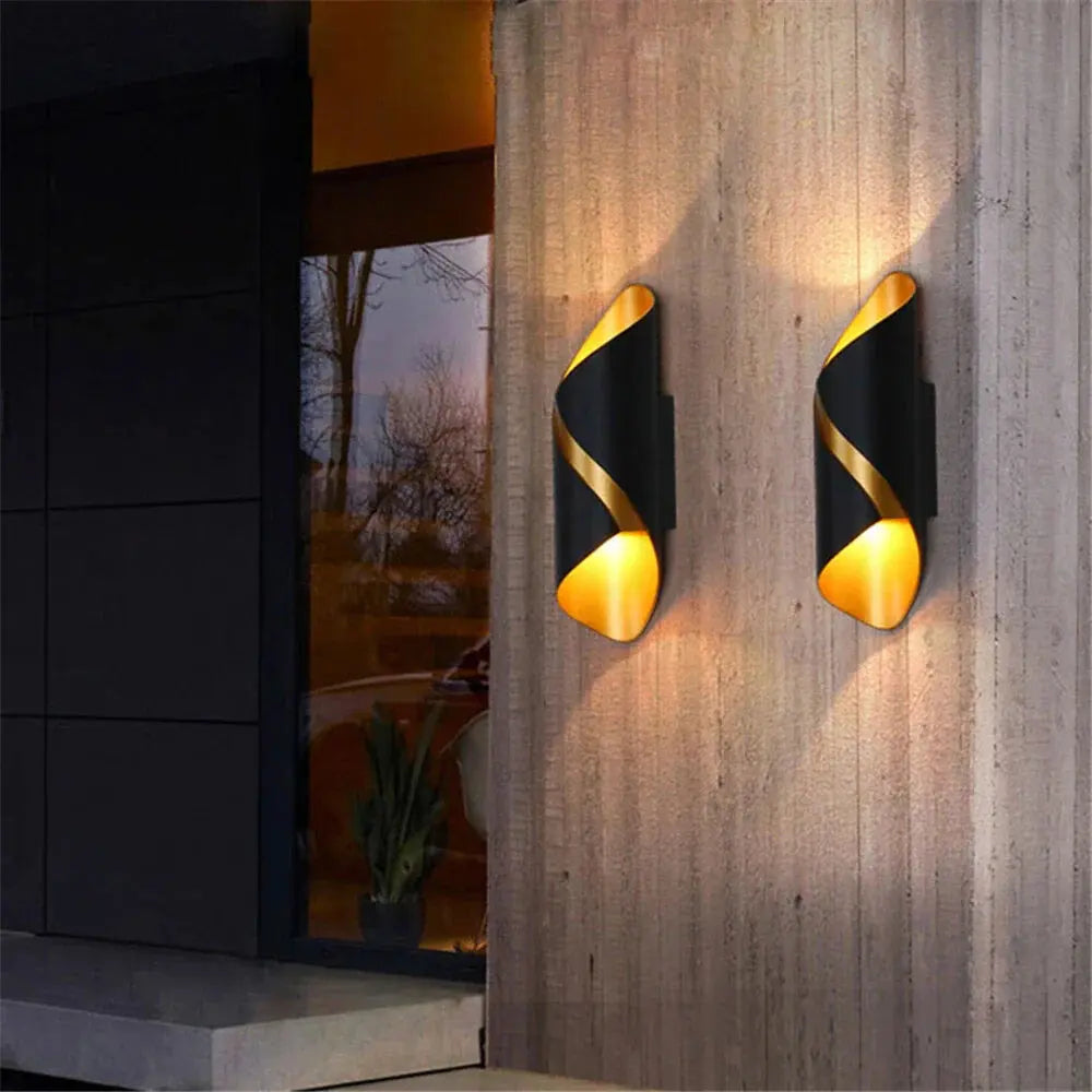 TwistGlow - Sleek Weatherproof Glow Outdoor LED Wall Lamp