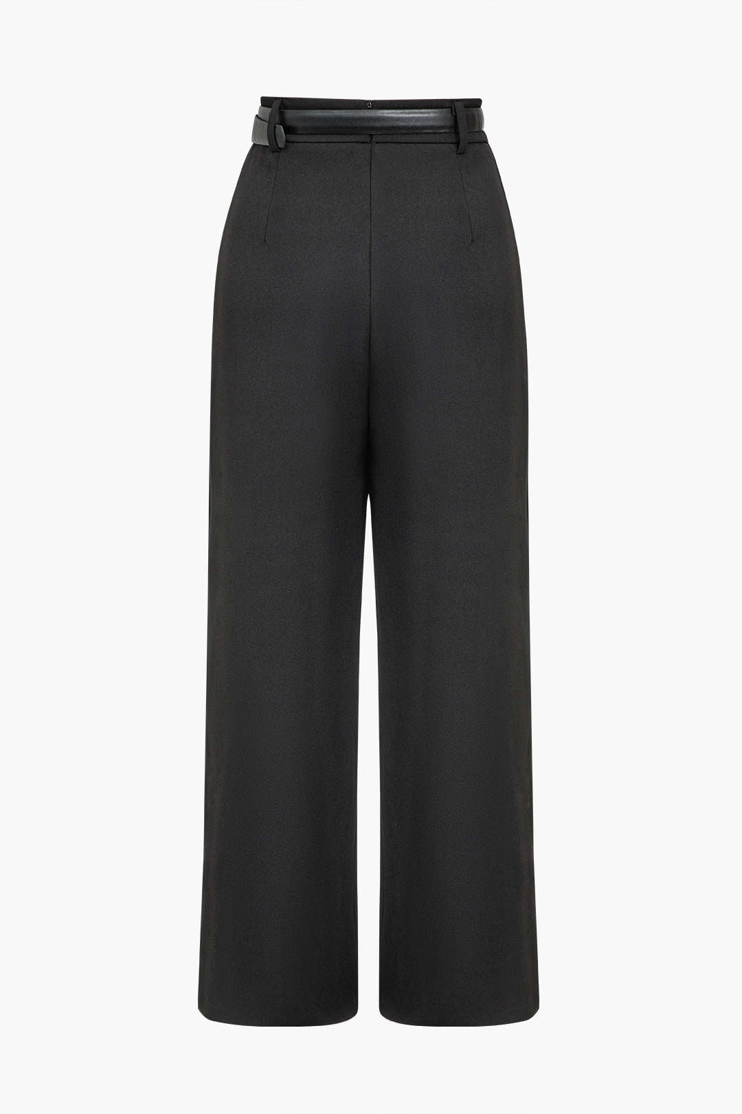 Solid Asymmetrical Wrap Belted Trousers Dreamardi