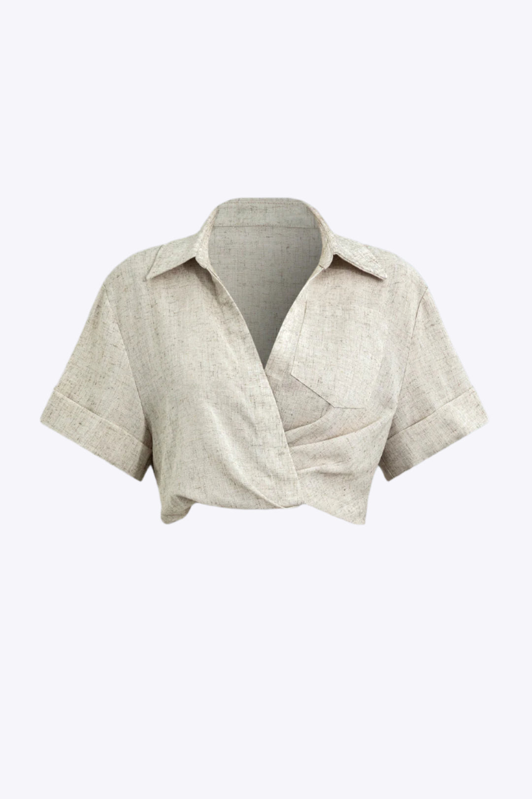 Linen Cross Crop Shirt Dreamardi