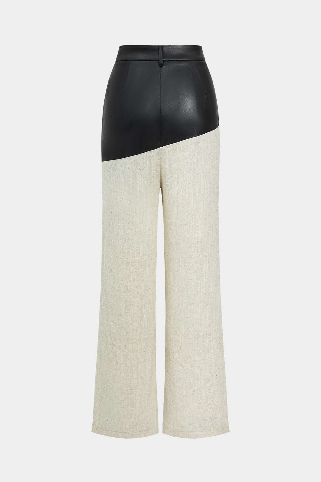 Contrast Color Block Print Straight-leg Trousers Dreamardi