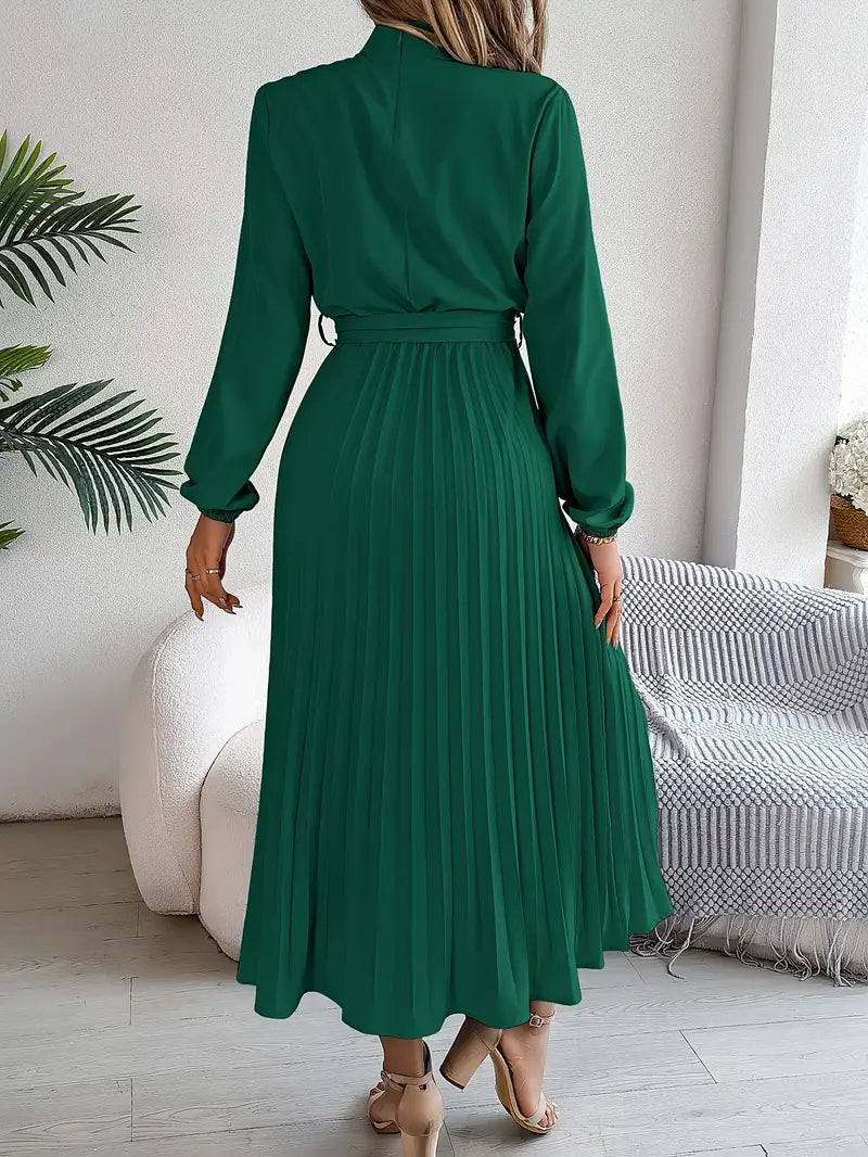 Miranda – Elegant Stand-Up Collar Women's Dress