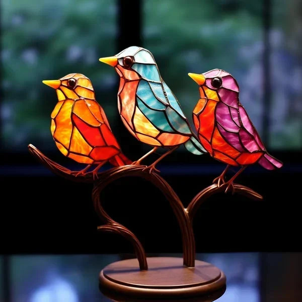 GlowBird - Vibrant Colorful Glass Decorative Bird