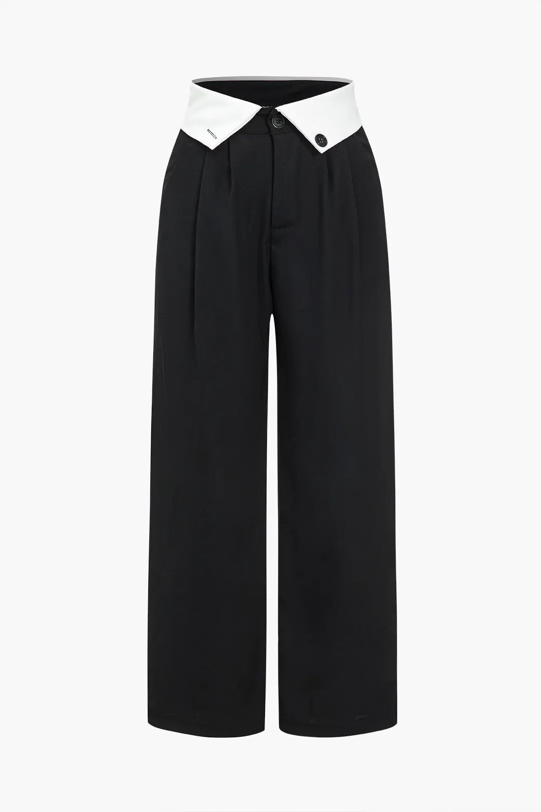 Camille - Contrast High Waist Woman's Wide Leg Trousers Dreamardi